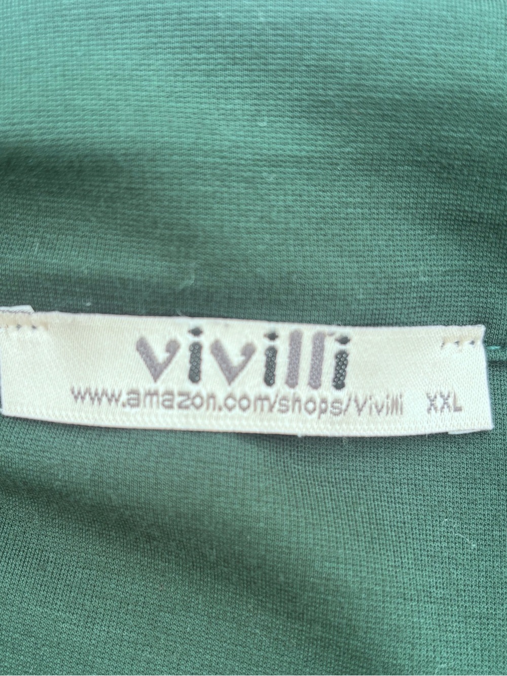 Amazon Women's Dark Green V-Neck Collared Short-Sleeve Blouse - Picture 2 of 3